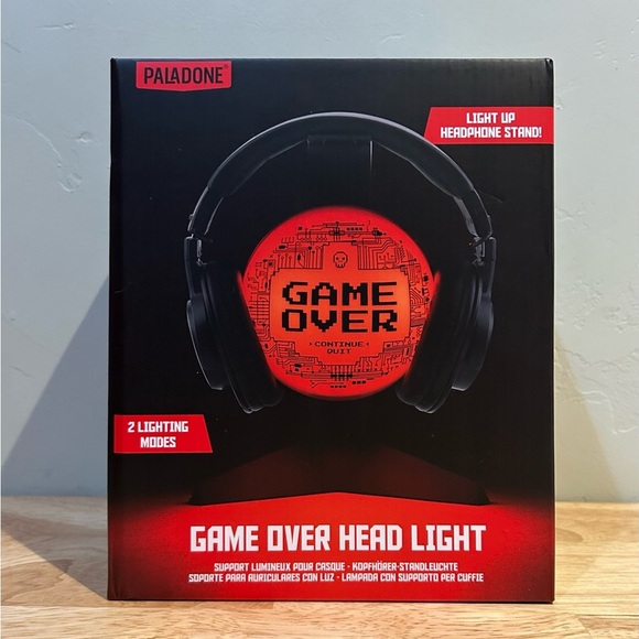 Paladone Game Over Light Up Freestanding Headphone Holder. Brand New In Box - Picture 6 of 12